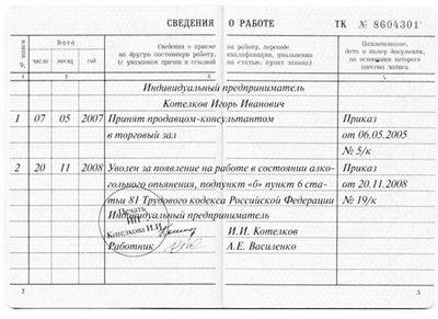 Как написать заявление на пьяного работника